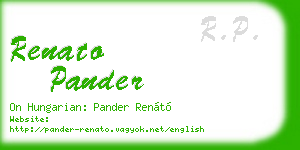 renato pander business card